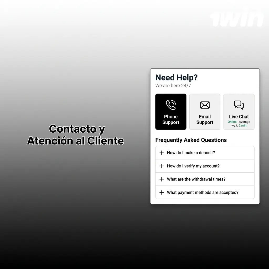 Soporte 1win Chile: chat en vivo, correo, Telegram y FAQ disponibles 24/7 para ayuda con cuenta y pagos.