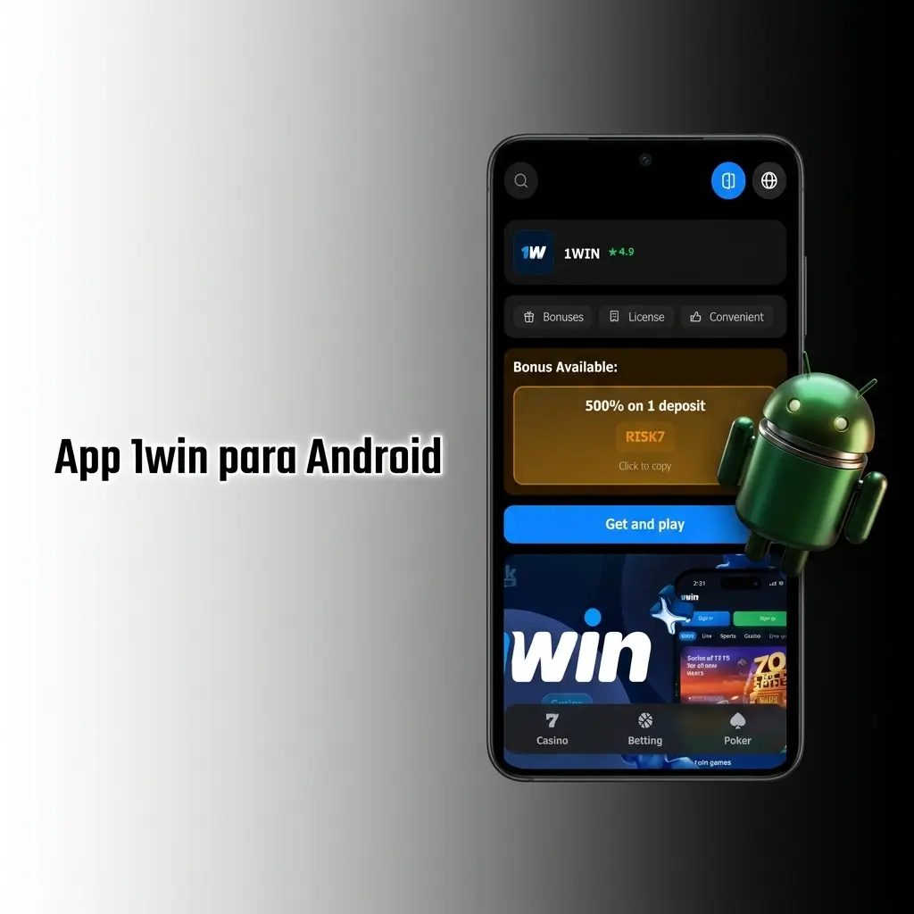 Aplicación móvil 1win para Android con acceso a apuestas deportivas y casino desde dispositivos móviles